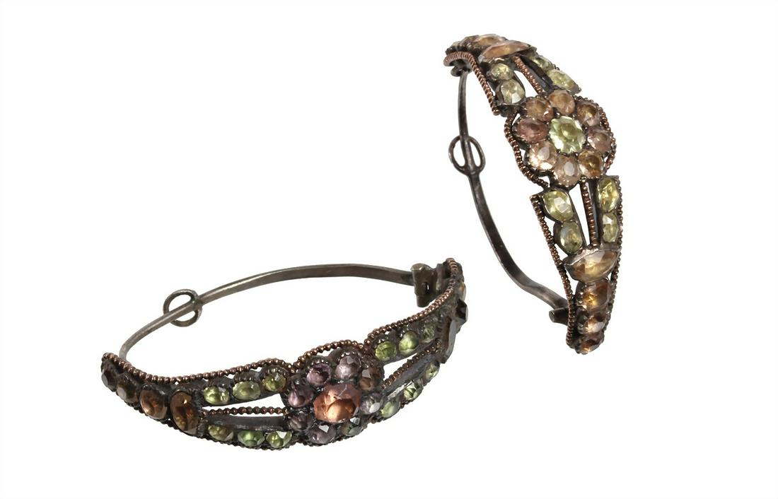 ear pendants, first half  19th century, multicolored (1 of 1)