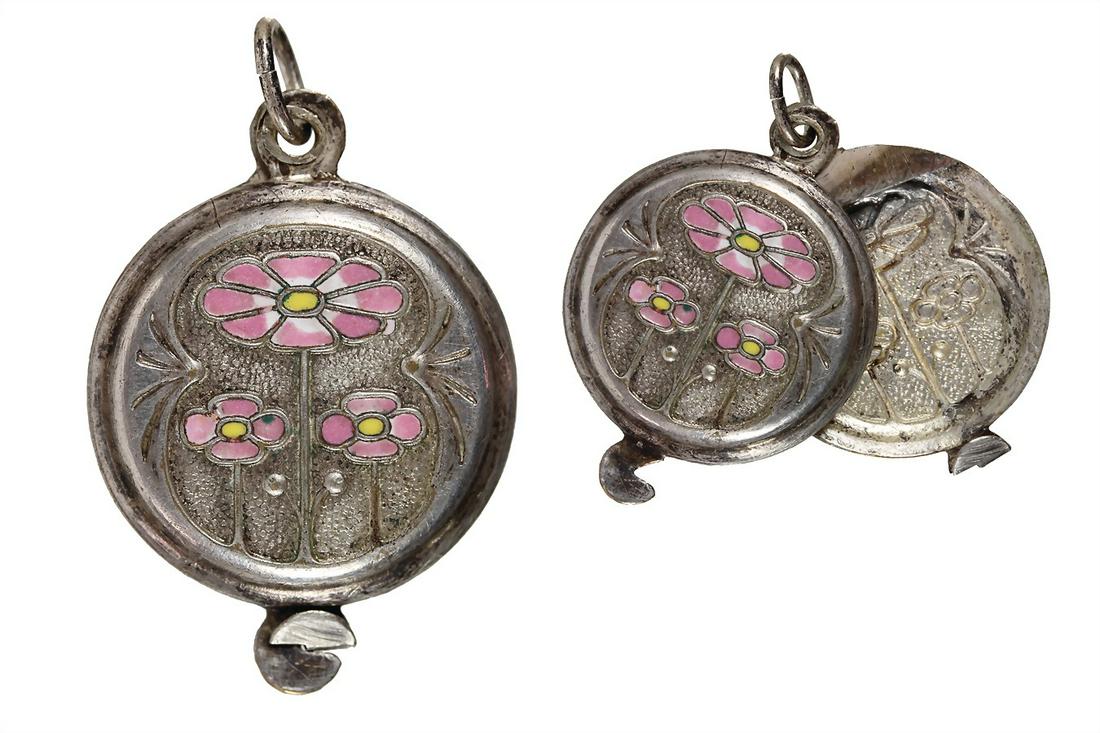 medallion (rotatable at the side), art nouveau around (1 of 2)