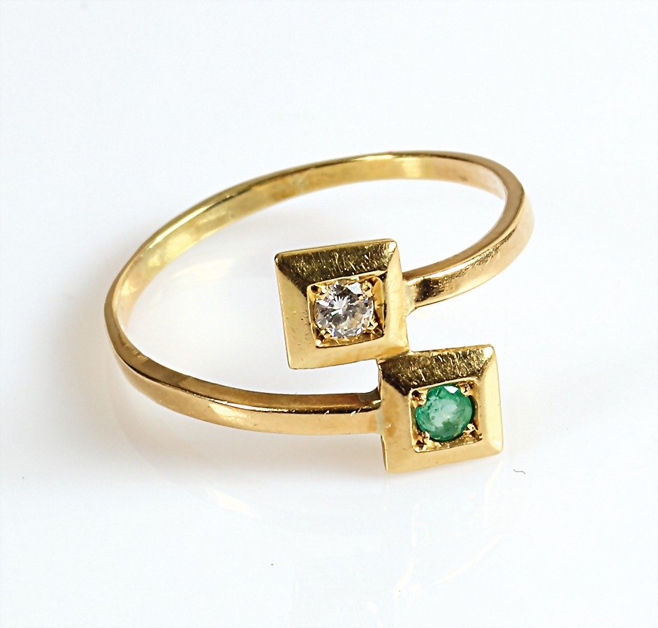 Ring, GG 585/000, 1 Brillant ca. 0,07 ct w-si, 1 (1 of 1)