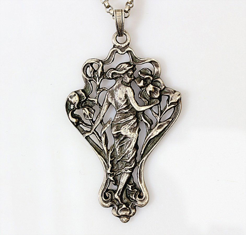 Anhänger im "JUGENDSTIL", Silber 835/000, H = 61 (1 of 1)