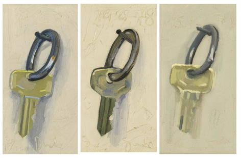 Peter Dreher | Tag um Tag ist guter Tag (Schlü: DREHER, PETER1932 MannheimTitle: Tag um Tag ist guter Tag (Schlüssel). Subtitle: Mixed lot of 12 small paintings. Date: 1978 - 1992. Technique:vEach: oil on painting card. <