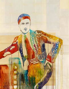 Ulla von Brandenburg | Schauspieler: BRANDENBURG, ULLA VON1974 KarlsruheTitle: Schauspieler. Date: 2015. Technique: Watercolour on old maps, collaged. Measurement: 140 x 110cm. Notation: Signed and dated