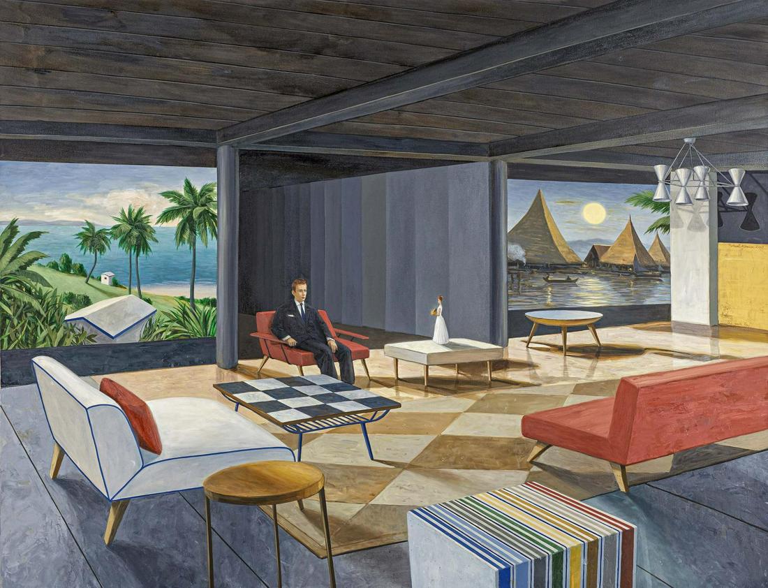 Axel Krause | "Die gute Fee": KRAUSE, AXEL1958 Halle, SaaleTitle: "Die gute Fee". Date: 2009. Technique: Oil on canvas. Measurement: 200 x 260cm. Notation: Signed and dated centre right: Axel Krau