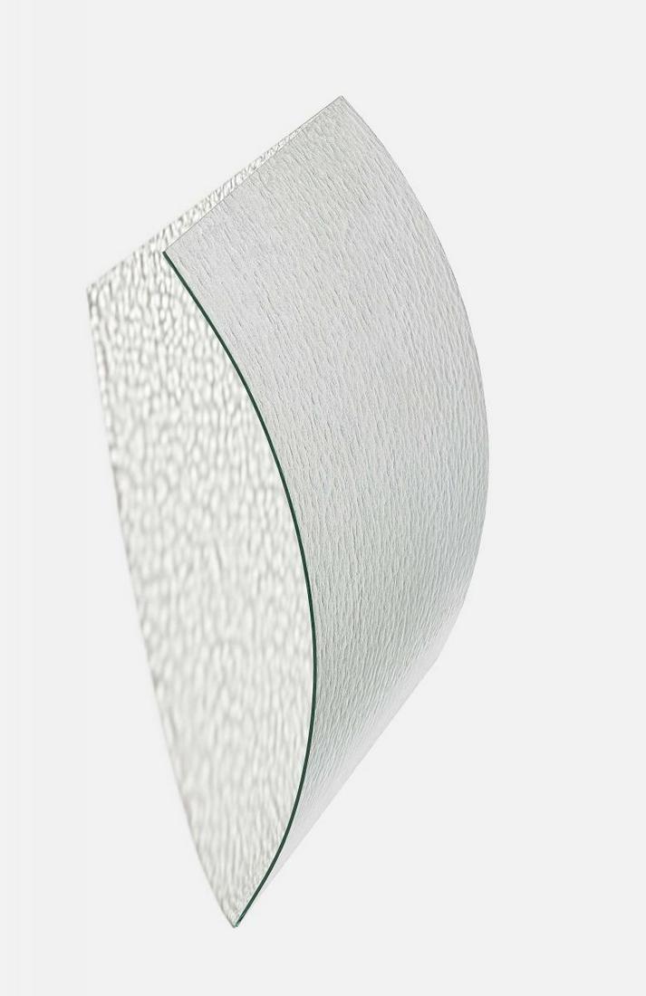 Alicja Kwade | Untitled: KWADE, ALICJA1979 Katowice/PolandTitle: Untitled. Date: 2009. Technique: Glass, curved. Measurement: 73 x 60,5cm. 15cm. Small area with material loss in one lowe