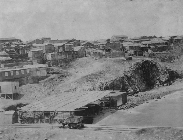 Alexander Gardner Paisley H. Moulton Panorama Chi: Gardner, Alexander 1821 Paisley, Renfew (Scotland) - 1882 Washington Negative by Henry Dewitt Moulton "Rays of Sunlight from South America. Panorama of the town, Noth Island, Chincha Islands. No.3". 1