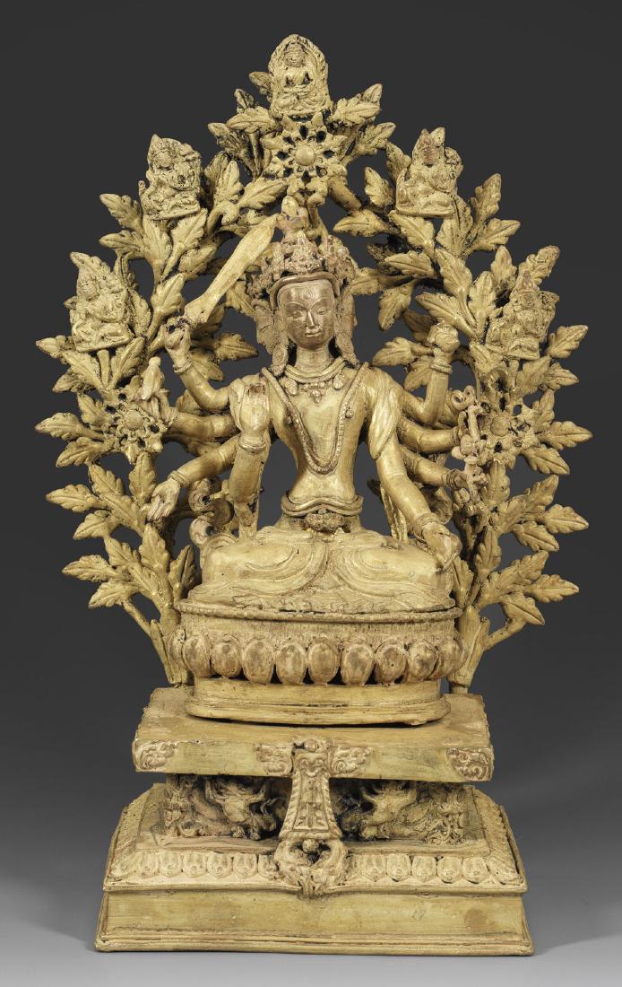 Tibeto-chinesische Figur des Bodhisattva Manjushri (1 of 1)