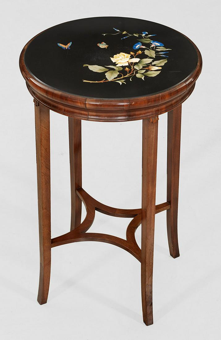 Beistelltisch mit feiner Pietra Dura-Platte (1 of 1)