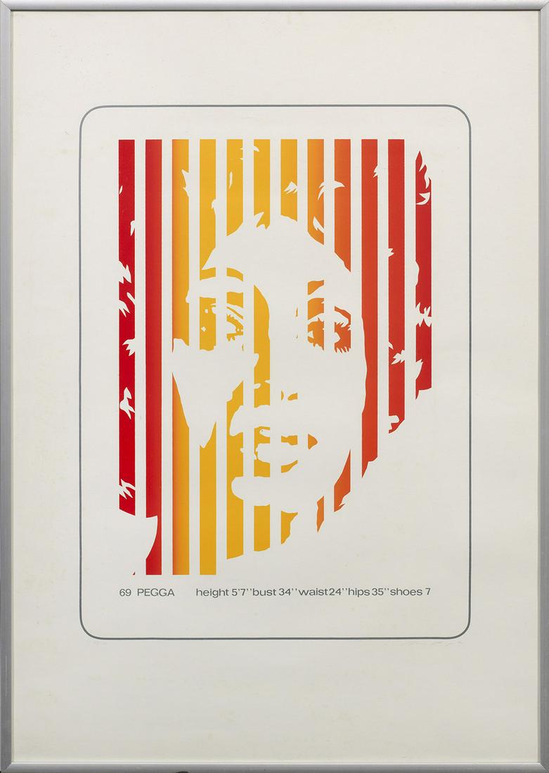 Werner Berges: (1941 Cloppenburg - 2017 Schallstadt) /T/"Pegga". Originaltitel// Farbserigraphie/weißer, glänzender Chromolux-Karton, 1972. Sign., dat. u. nummeriert 93/100. Wvz. Gäßler 1972/19.