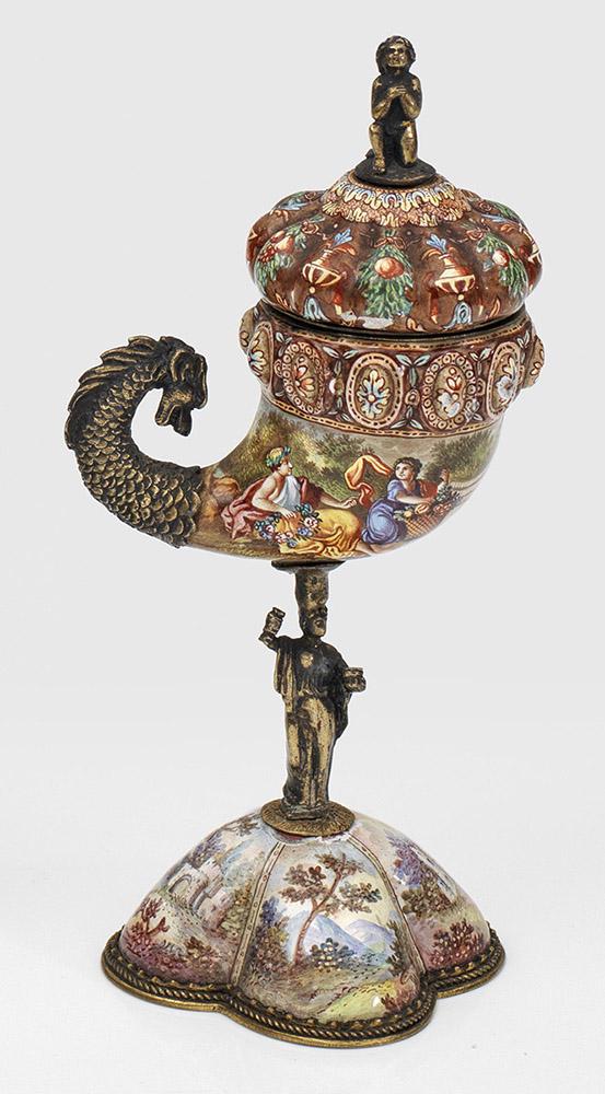 Miniatur-Historismuspokal mit Emailmalerei (1 of 1)