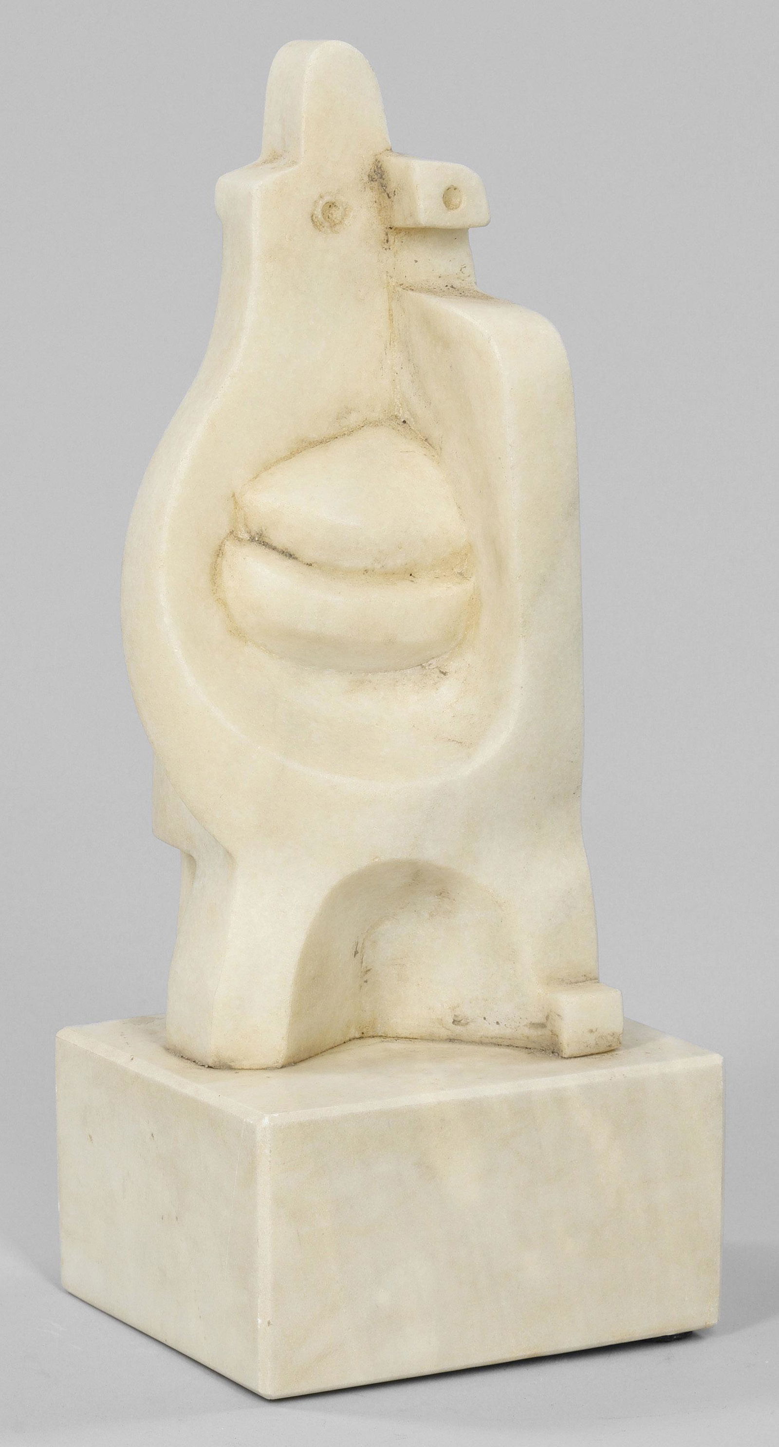 Jacques Lipchitz: Jacques Lipchitz (1891 Druskininkai/Litauen - 1973 Capri) nach "Pierrot assis" (Sitzender Pierrot). Originaltitel Weißer, leicht patinierter Marmor. Künstler-Bez. mit Dat. 1922. Posthum ausg