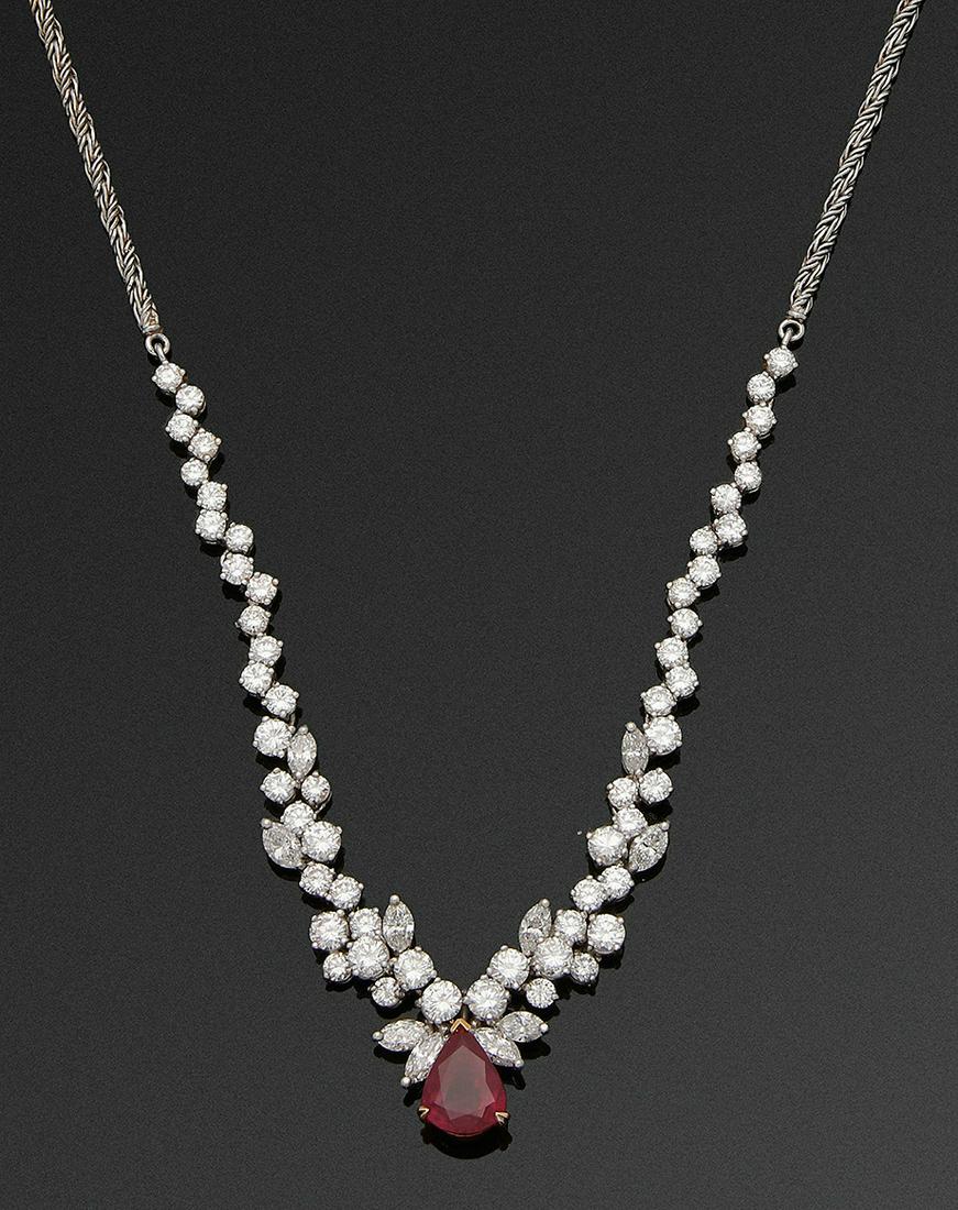 Hochfeines Rubin-Diamantcollier (1 of 1)