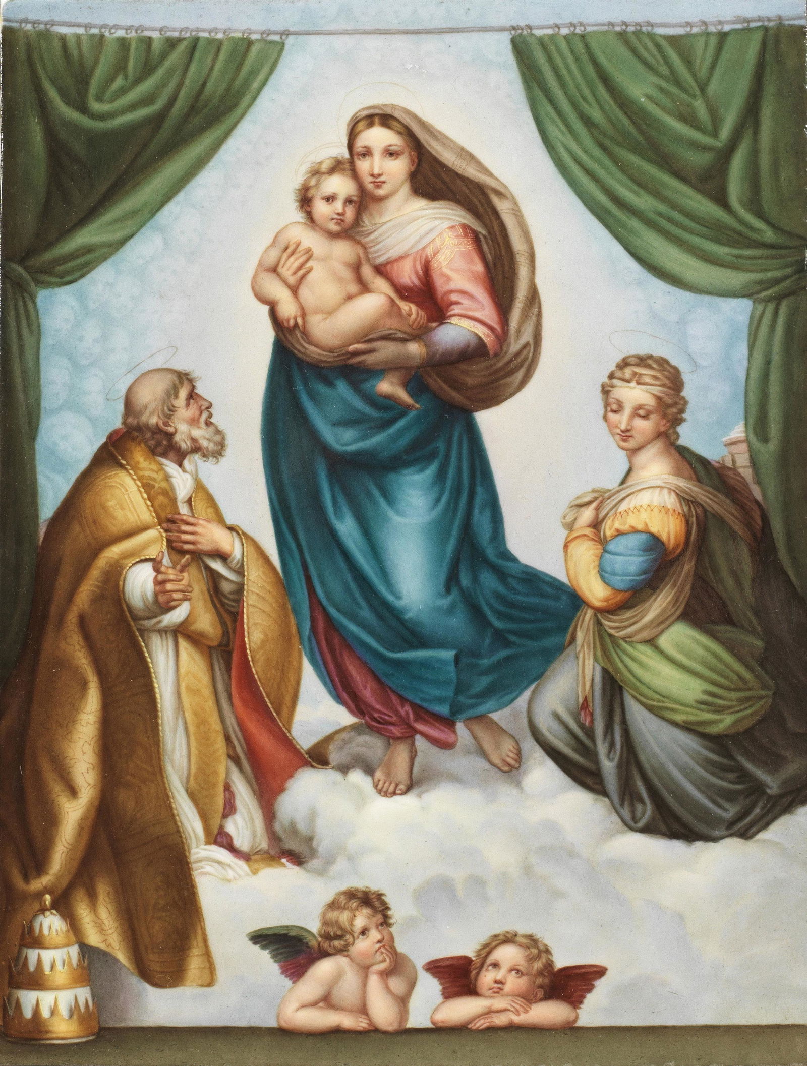 Porzellangemälde "Sixtinische Madonna" (1 of 1)