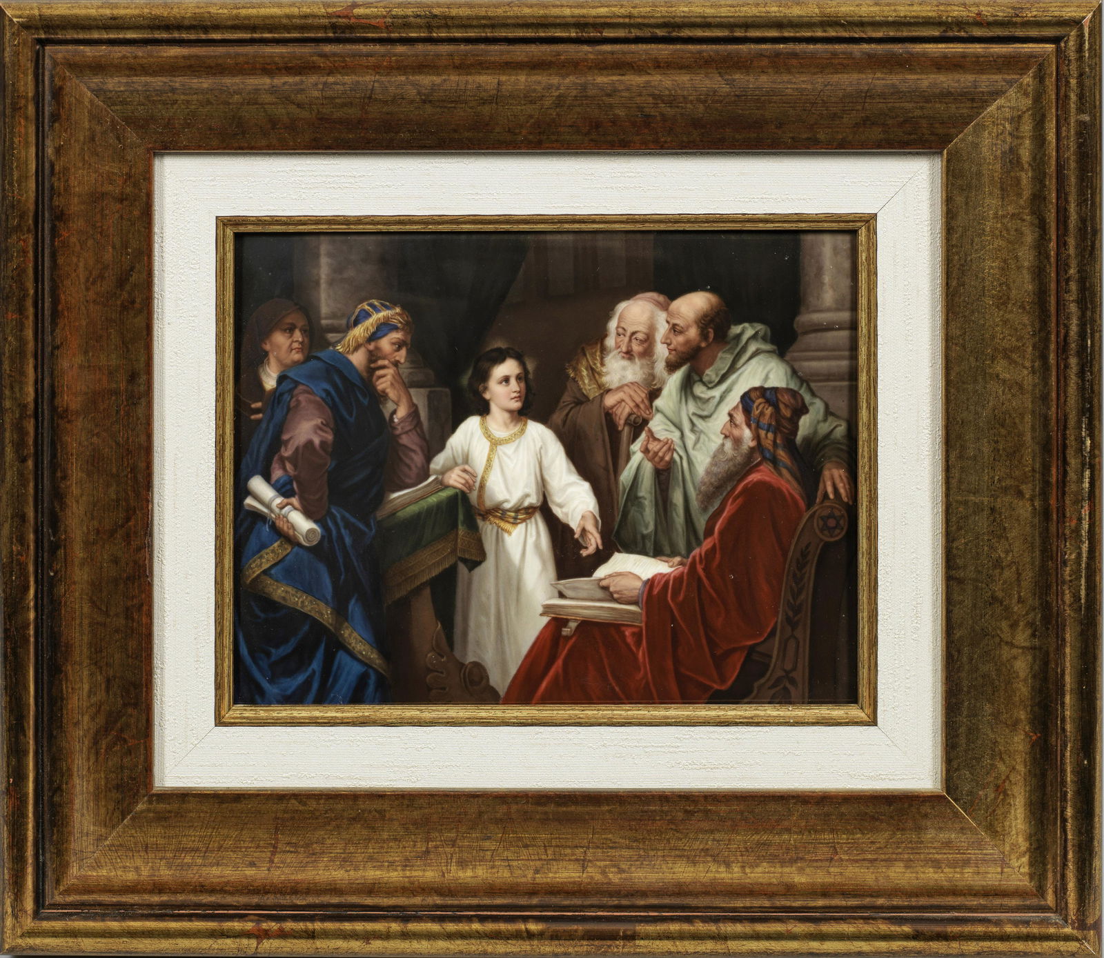 Porzellangemälde "Jesusknabe im Tempel" (1 of 1)