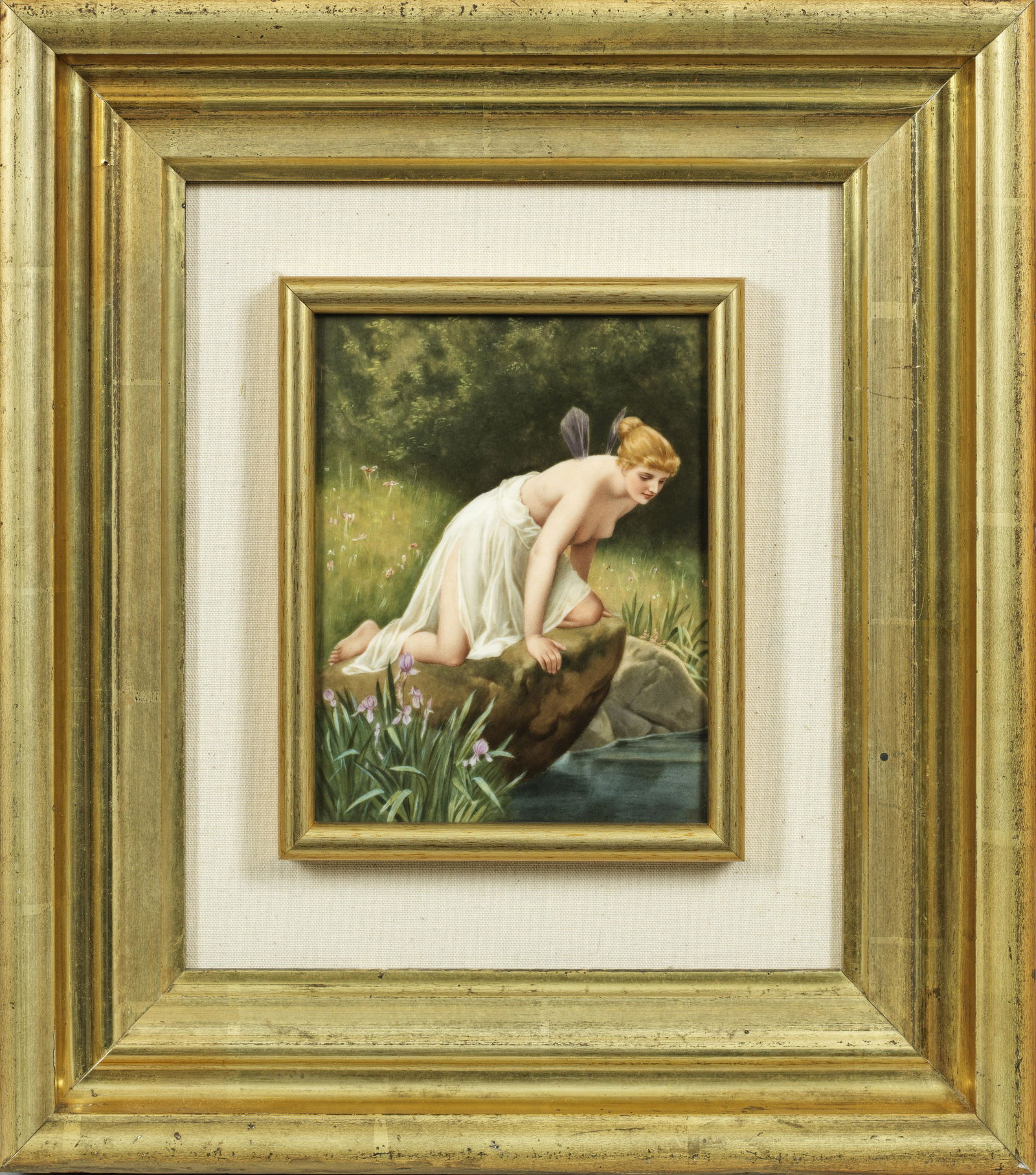 Porzellangemälde "Psyche am Wasserspiegel" (1 of 1)