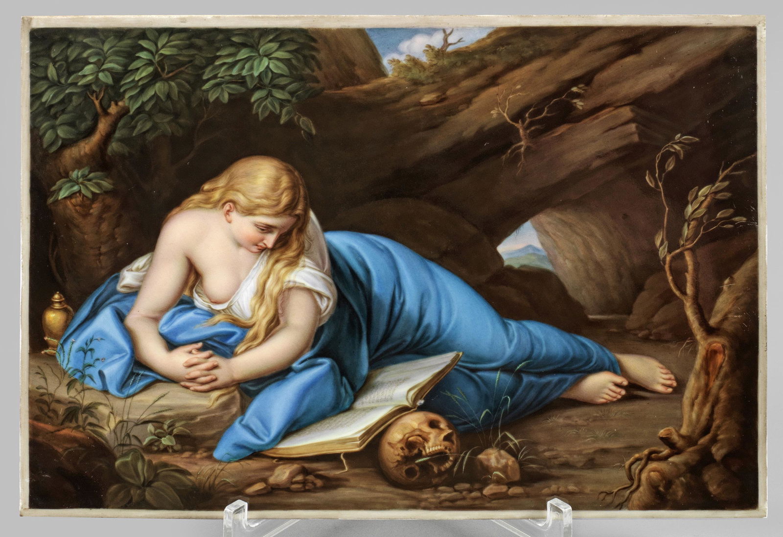Porzellangemälde "Die büßende Maria Magdalena" (1 of 1)