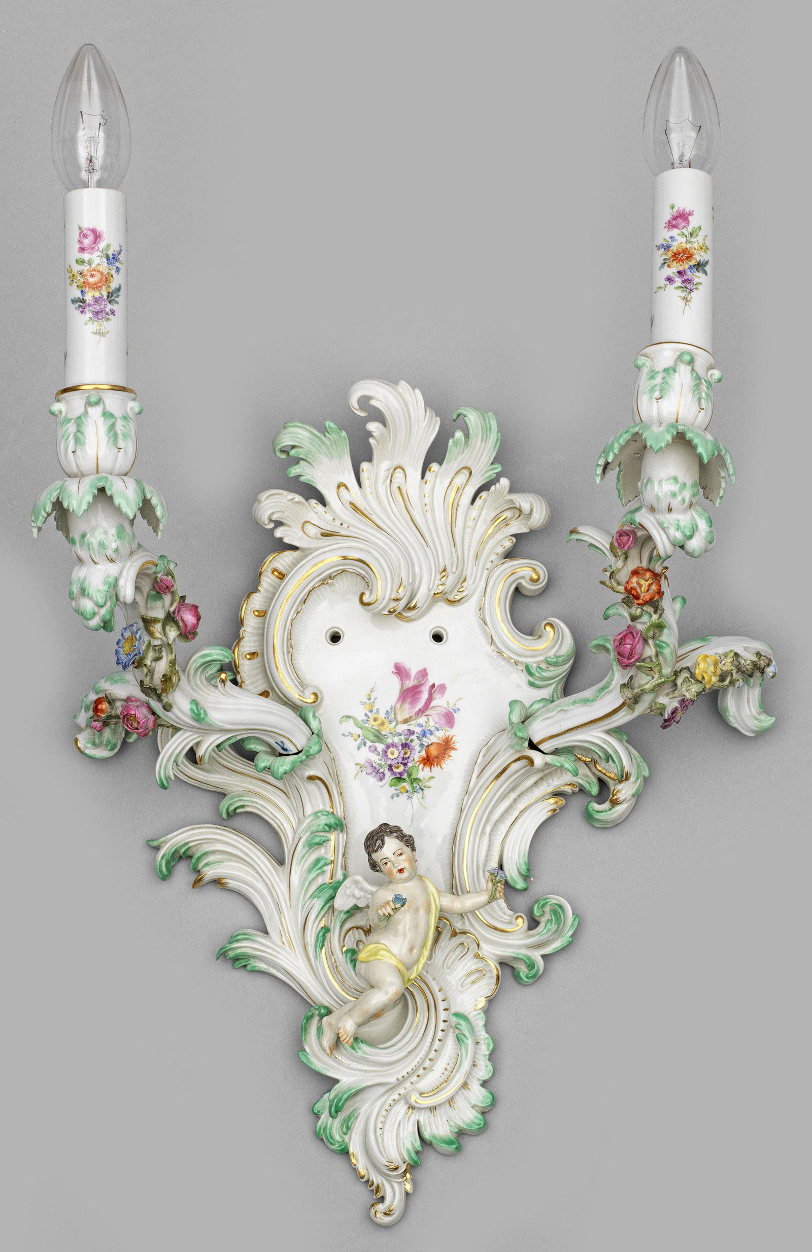 Wandleuchter mit Blumendekor (1 of 1)