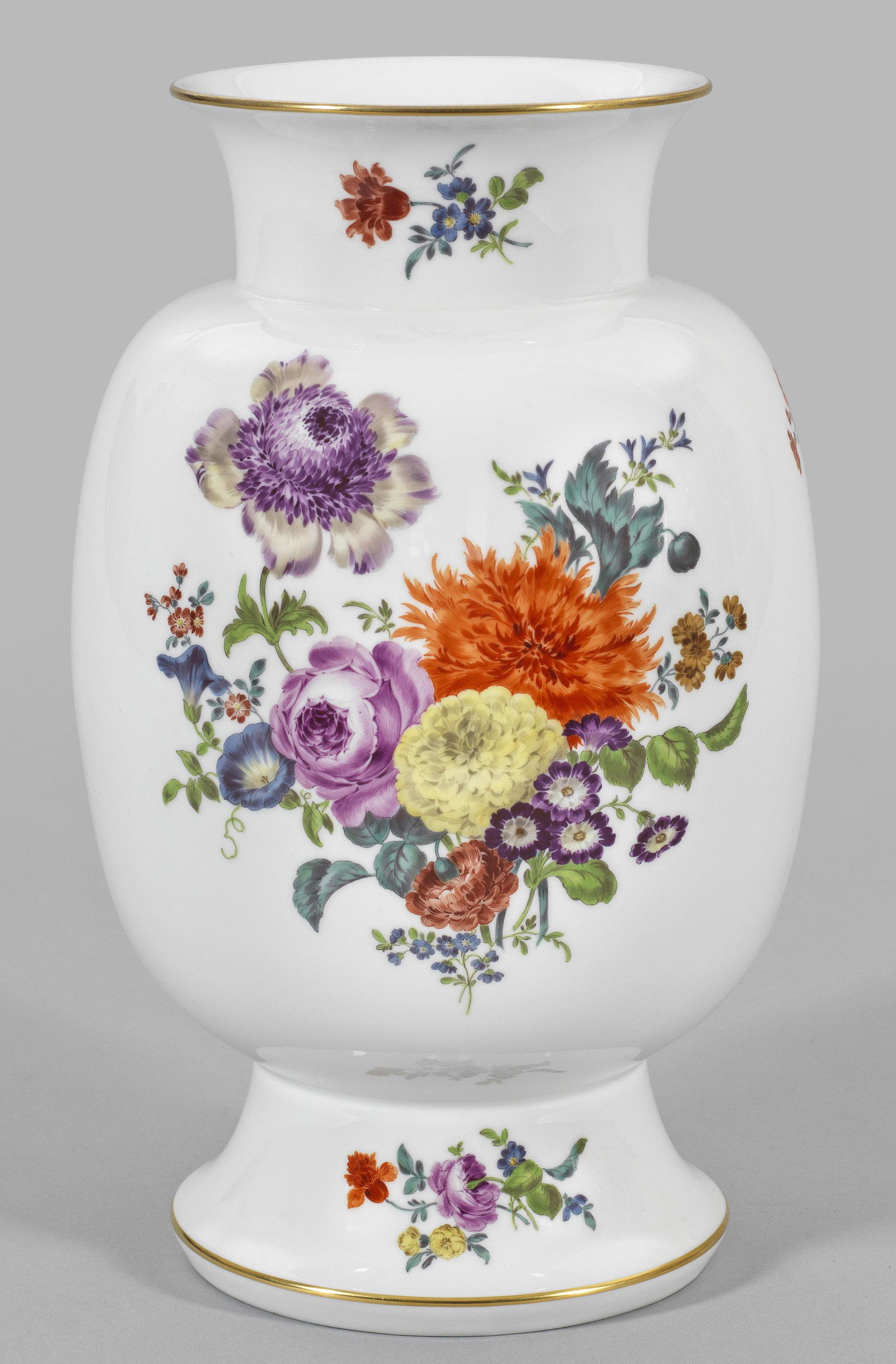 Große Ziervase mit Dekor "Deutsche Blumen" (1 of 1)