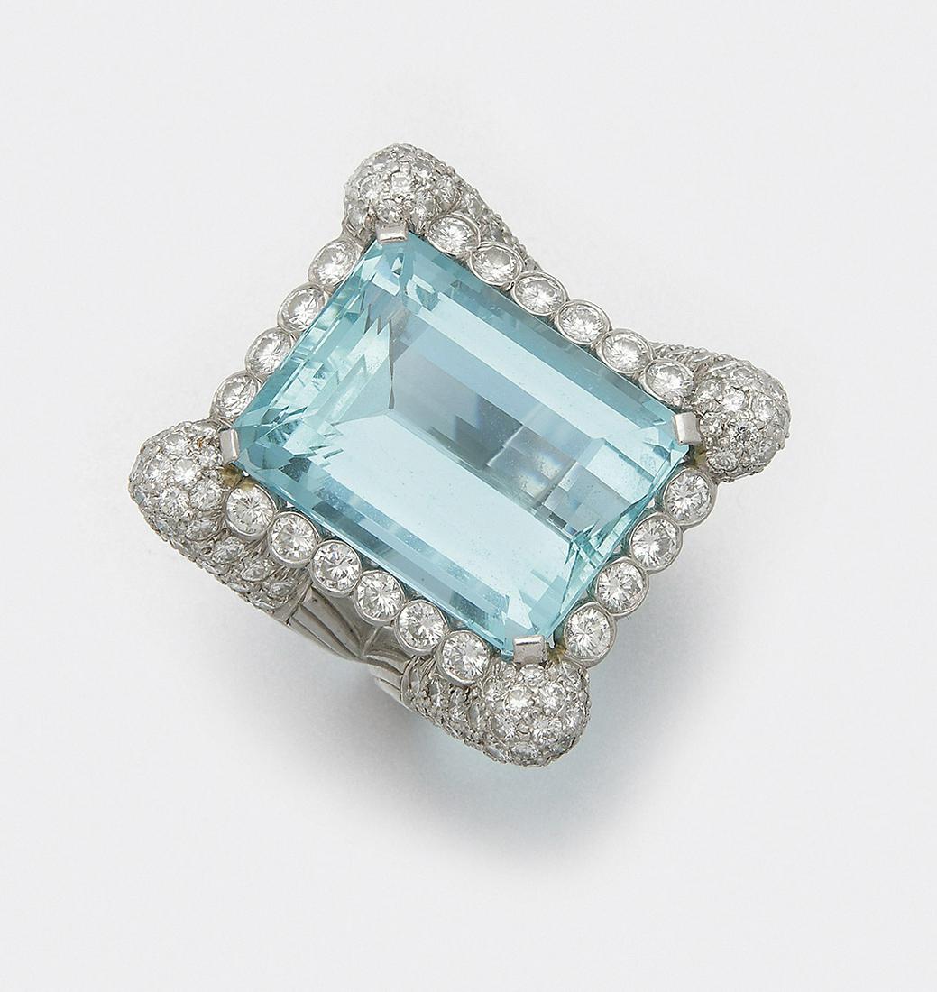 Aquamarin-Ring des amerikanischen Designers Tony Duquette (1 of 1)