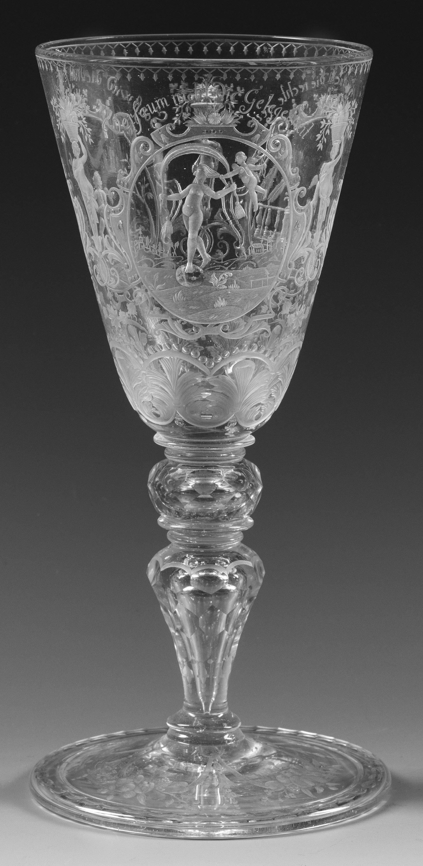 Seltener Dresdener Barock-Pokal mit Allegorien (1 of 1)