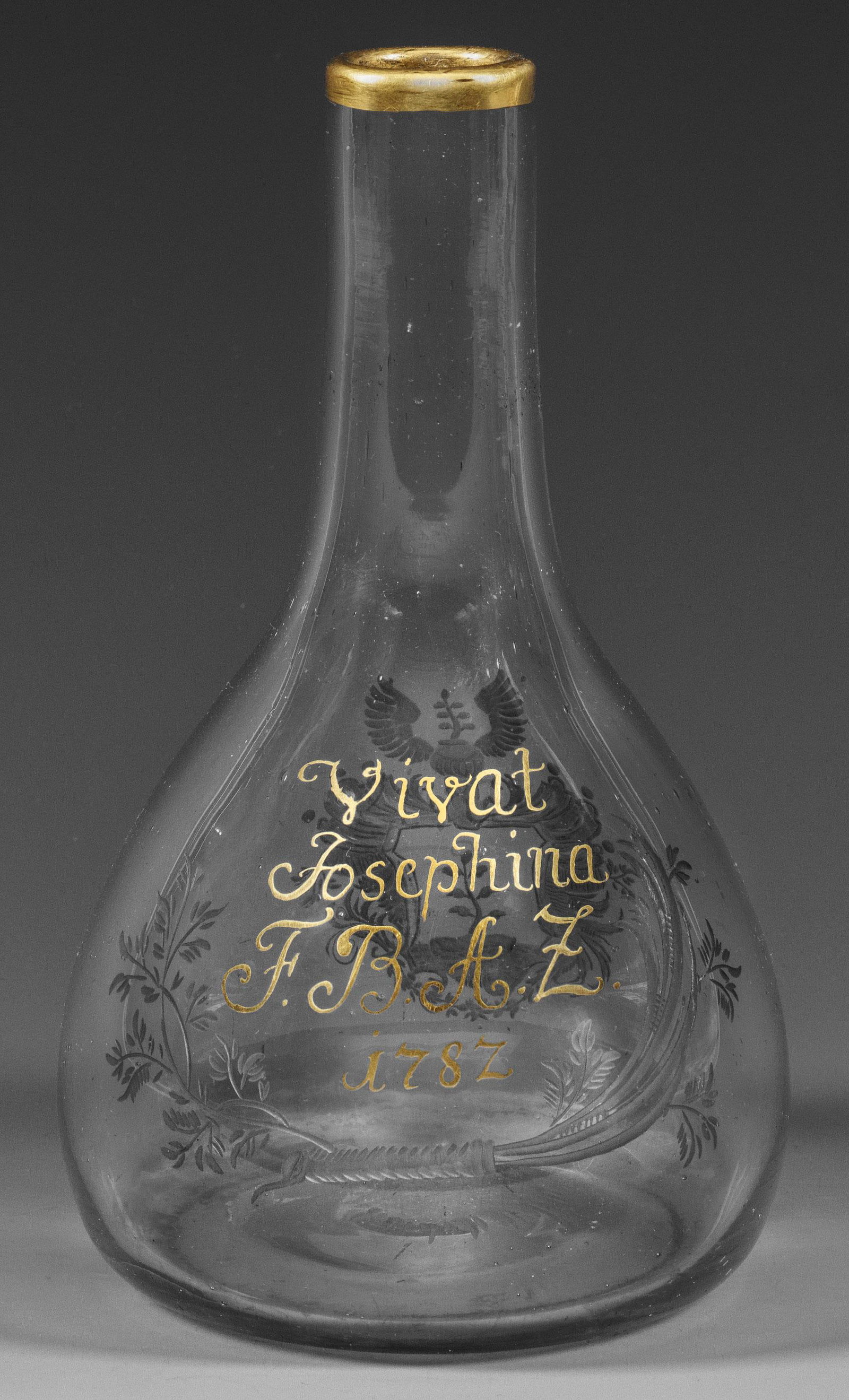 Seltene Lauensteiner Karaffe mit Wappen und Inschrift (1 of 2)