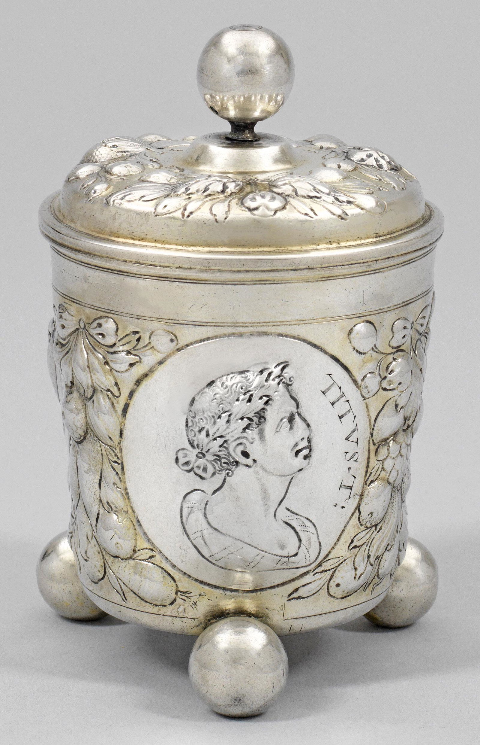 Seltener barocker Deckel-KugelfuÃŸbecher (1 of 1)