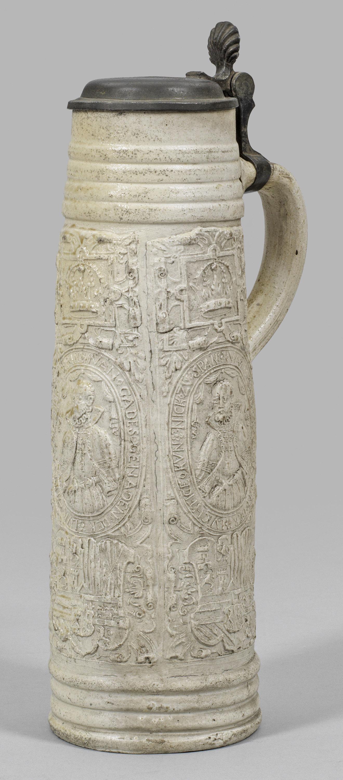 Seltene Siegburger Wappenschnelle mit PortrÃ¤t KÃ¶nig (1 of 1)