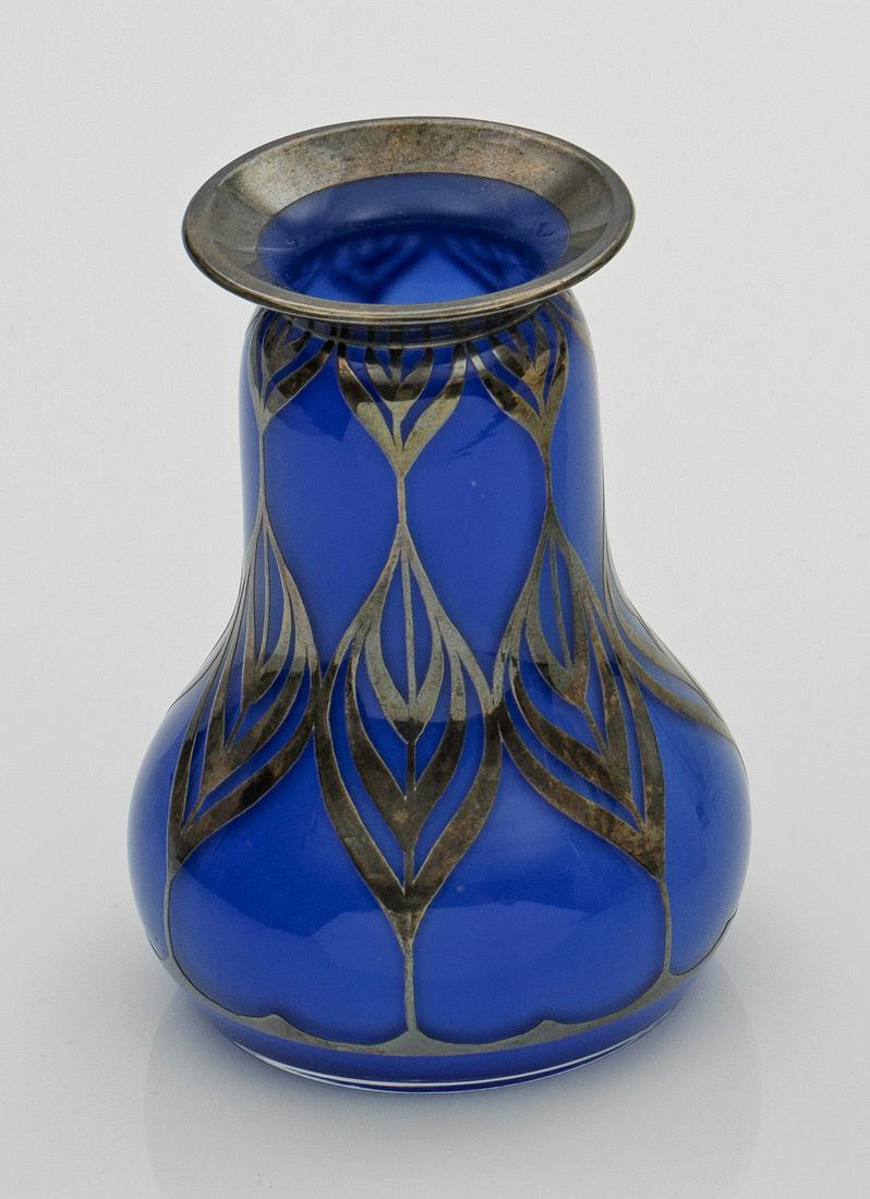 Art DÃ©co-Vase mit Silberauflage (1 of 1)