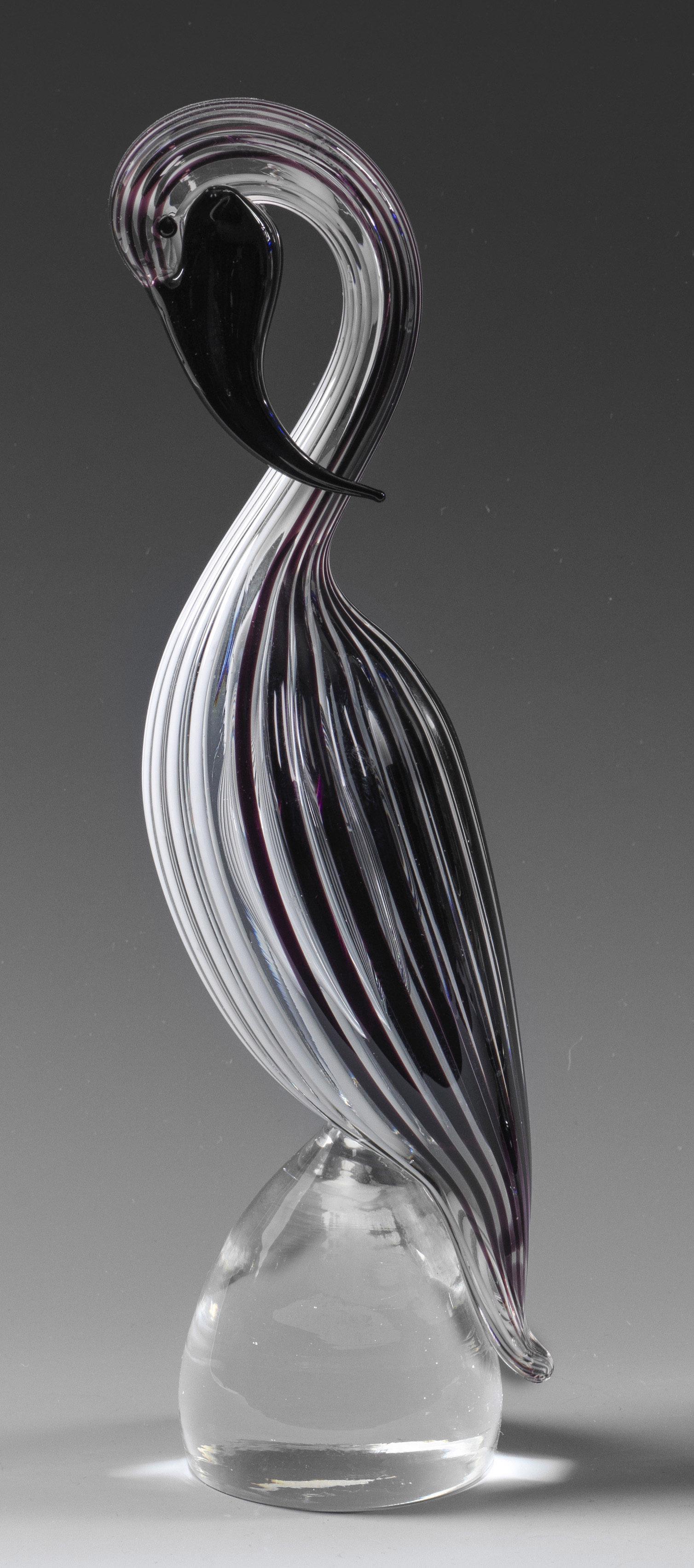 Mid-century Murano Flamingo-Glasskulptur (1 of 1)