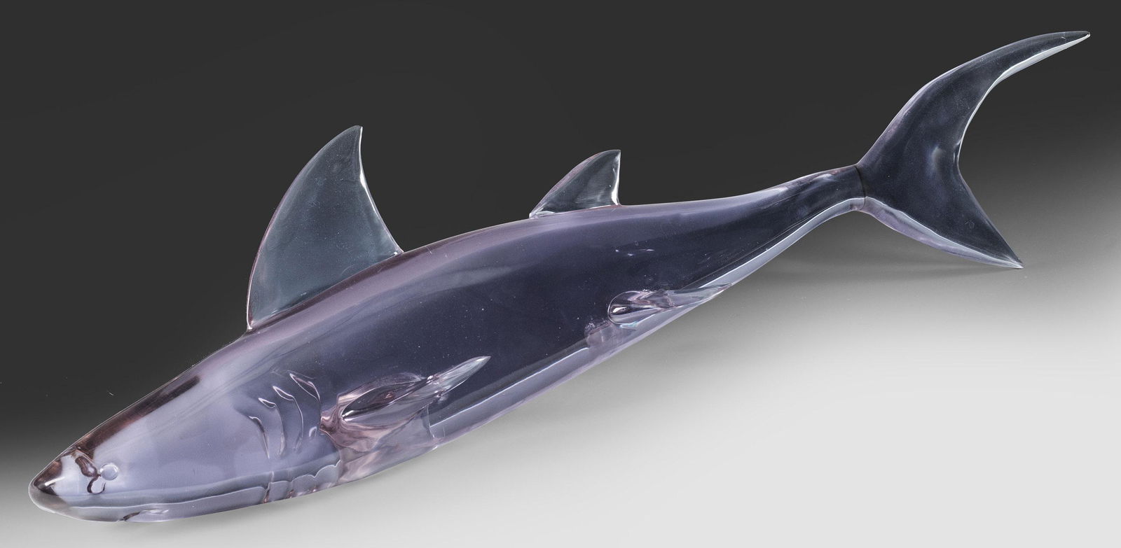 GroÃŸe Murano-Hai-Glasskulptur Ermanno Nason fÃ¼r Cenedese (1 of 1)