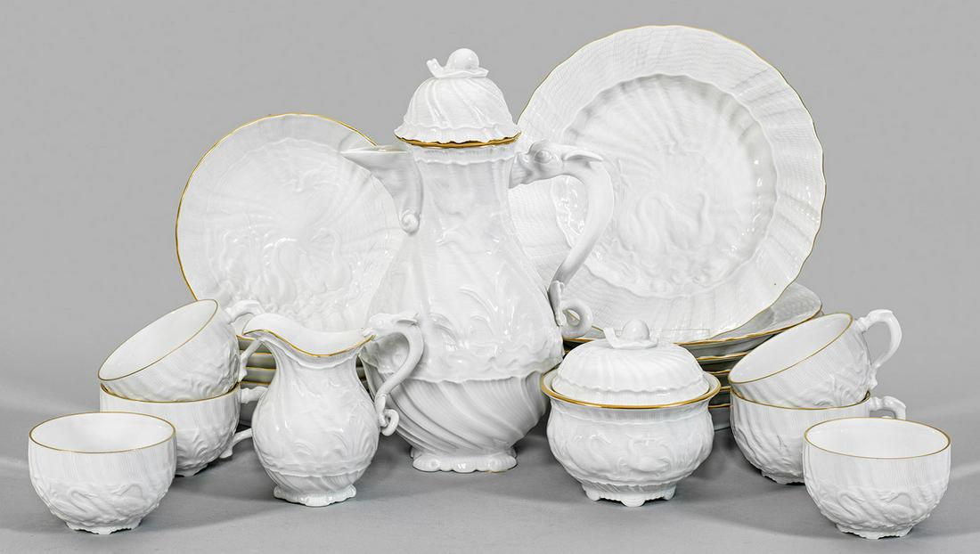 Kaffeeservice mit Schwanenservice-Dekor (1 of 1)