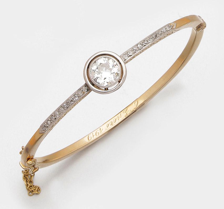Jugendstil DiamantsolitÃ¤r-Armreif (1 of 1)