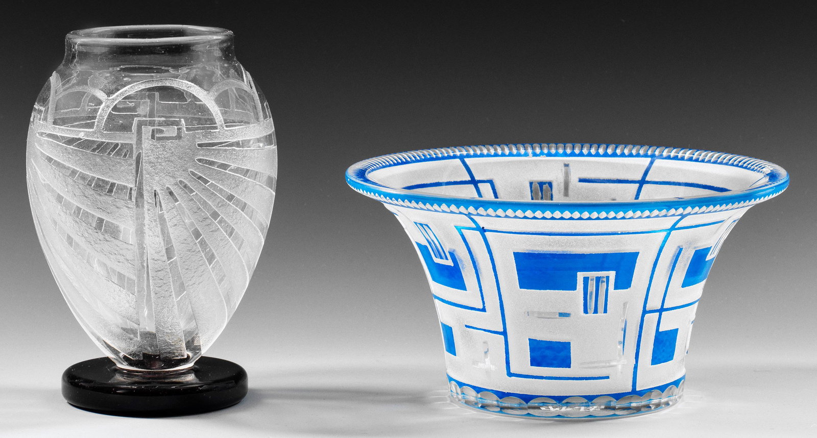 Art Déco-Vase von Schneider und Schale (1 of 1)