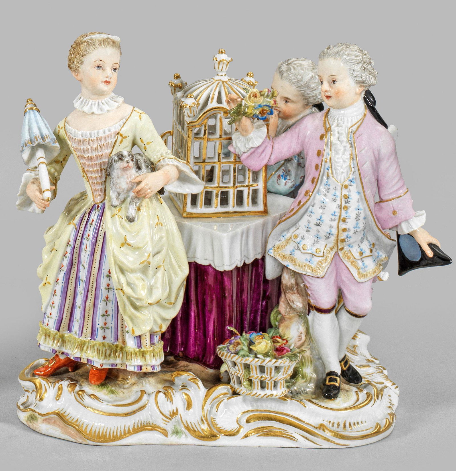 Figurengruppe "Kinder mit Vogelbauer" (1 of 1)