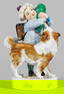 Jugendstil-Figur "Knabe mit Hund"