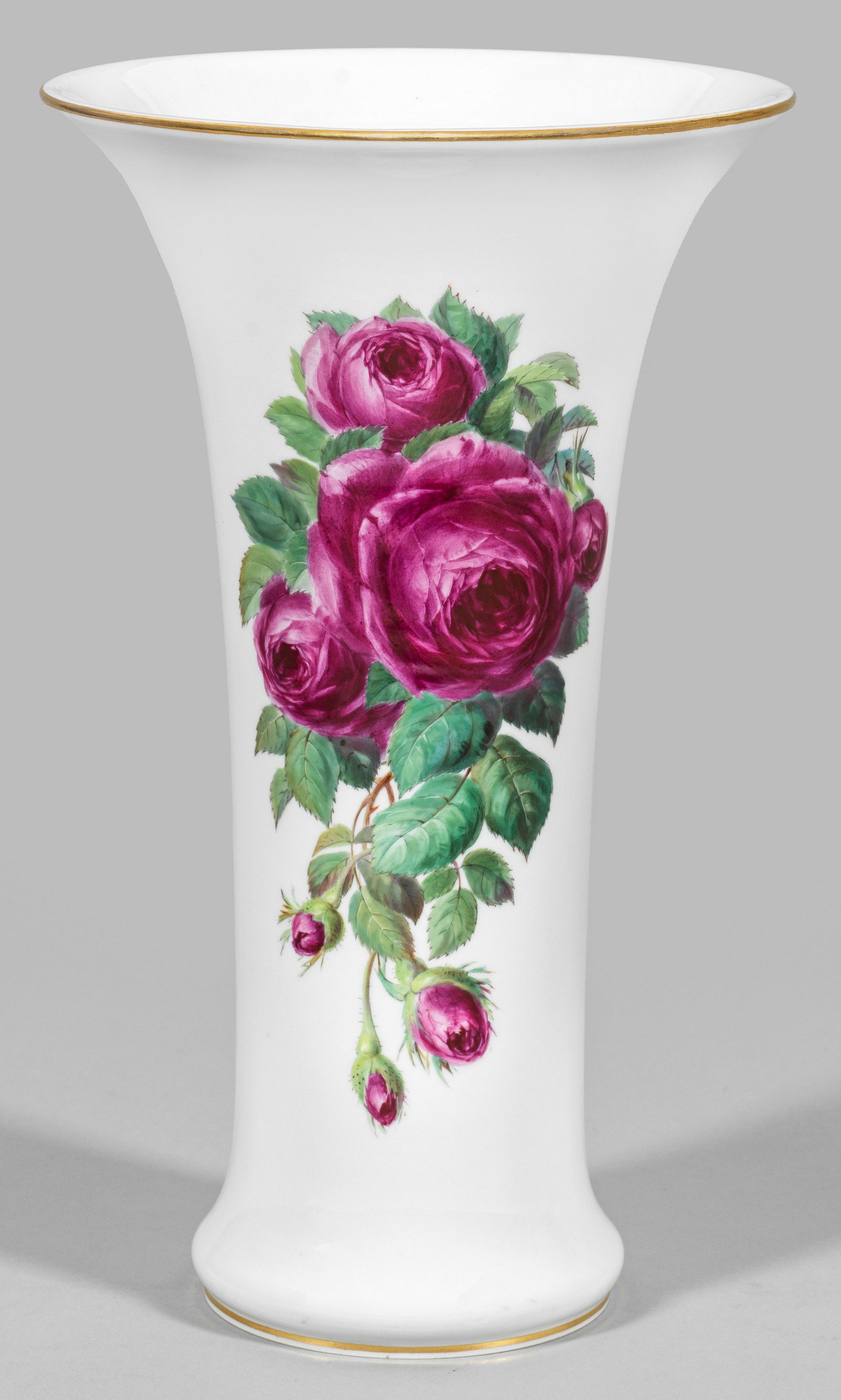 Große Stangenvase mit Rosendekor (1 of 1)