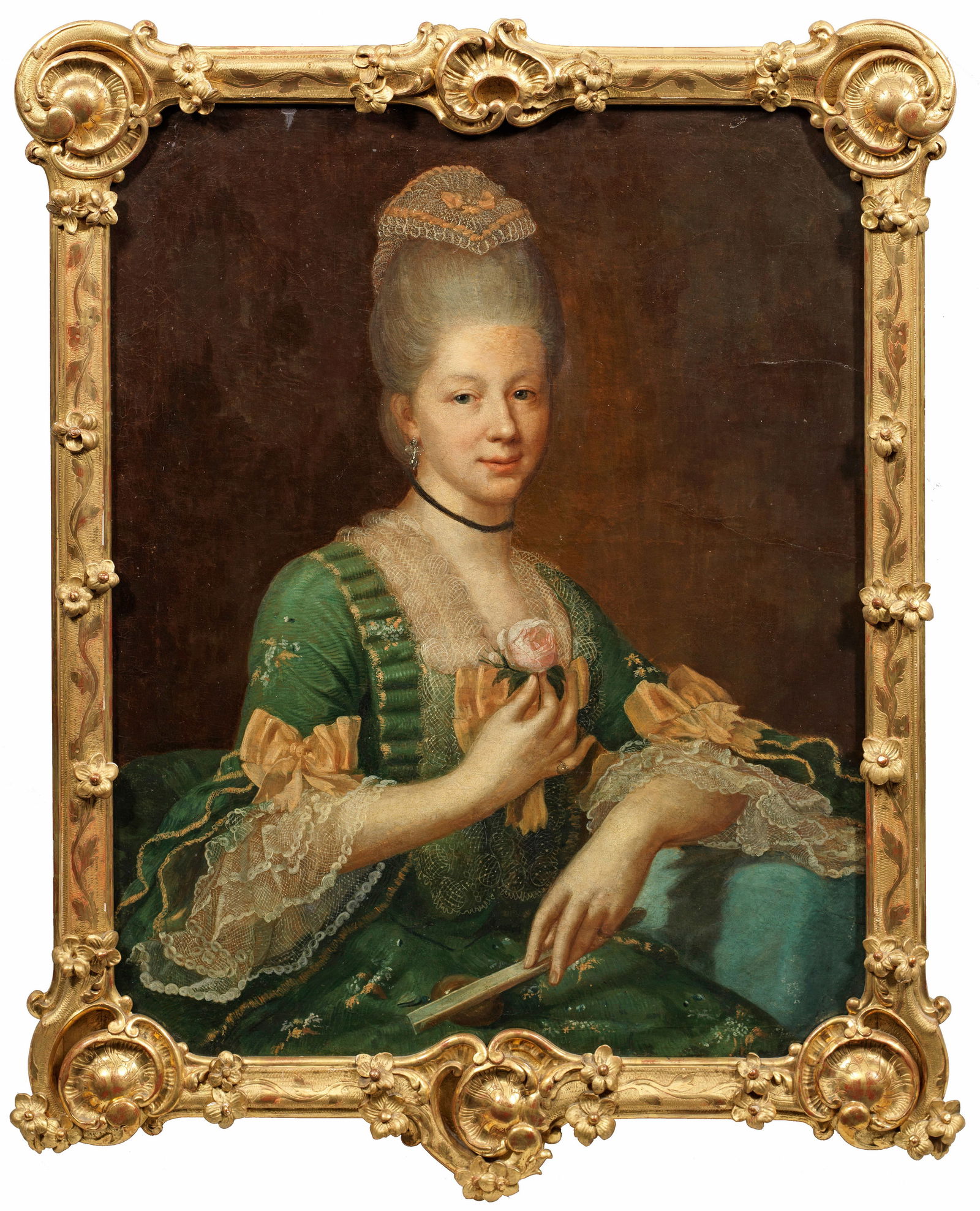 Johann Heinrich Tischbein der Ältere: (1722 Haina - 1789 Kassel) Paar Porträts seiner Tochter Wilhelmine Caroline Amalie von Apell geb. Tischbein und seines Schwiegersohnes David August von Apell Gegenstücke. Repräsentative