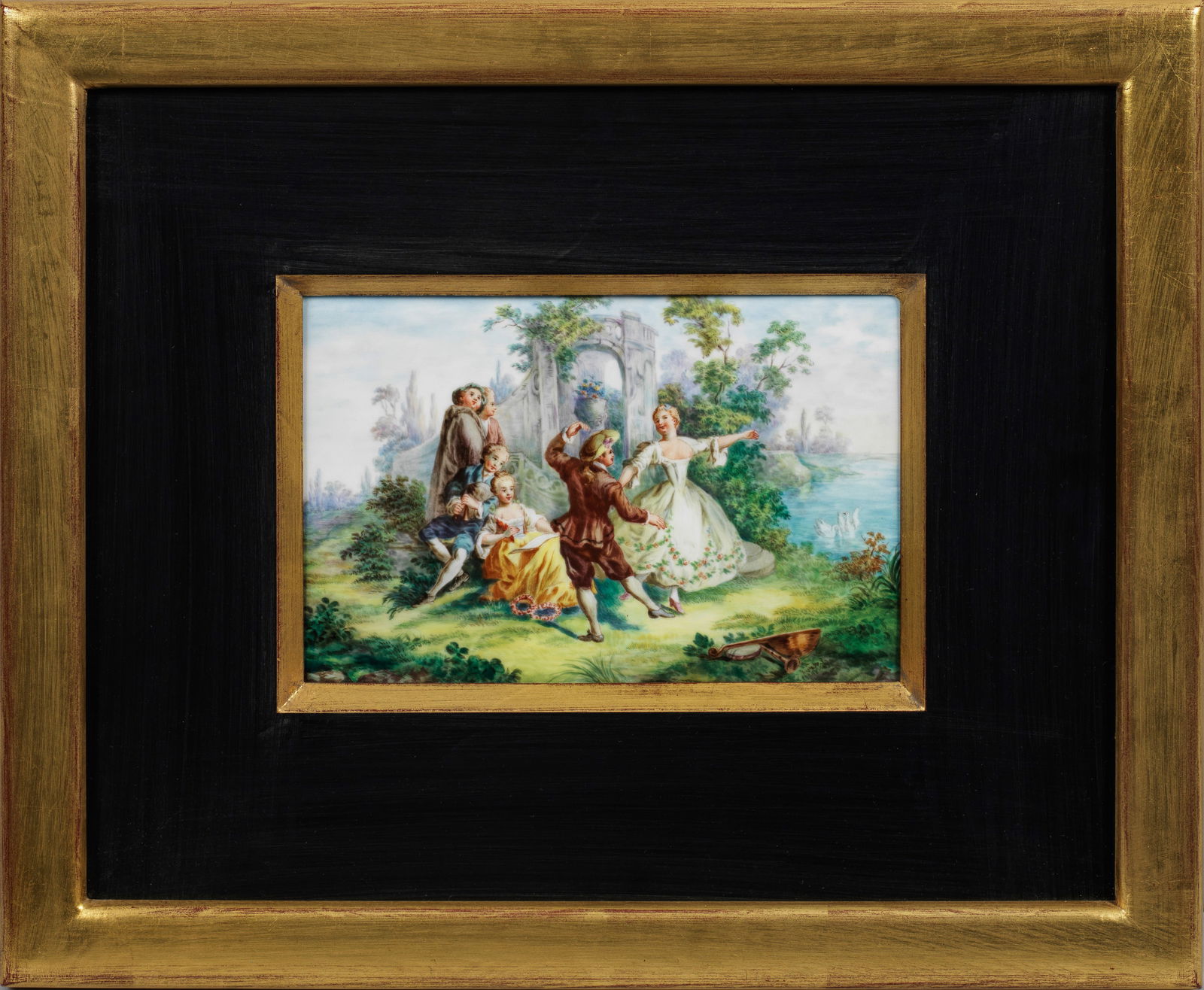 Porzellanbild mit "Fête champêtre"-Szene (1 of 1)