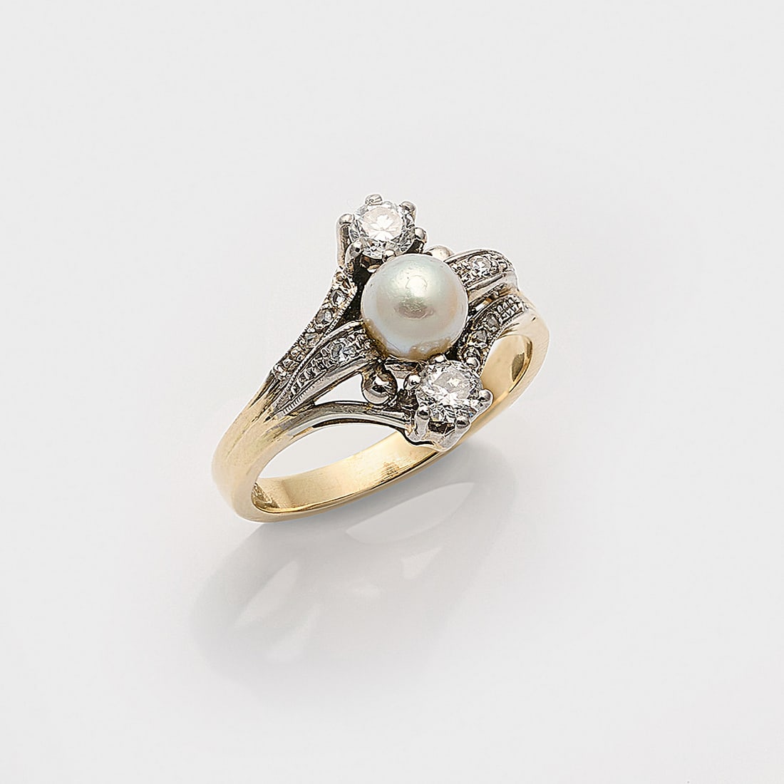 Perl-Diamantring aus den 1930er Jahren (1 of 1)