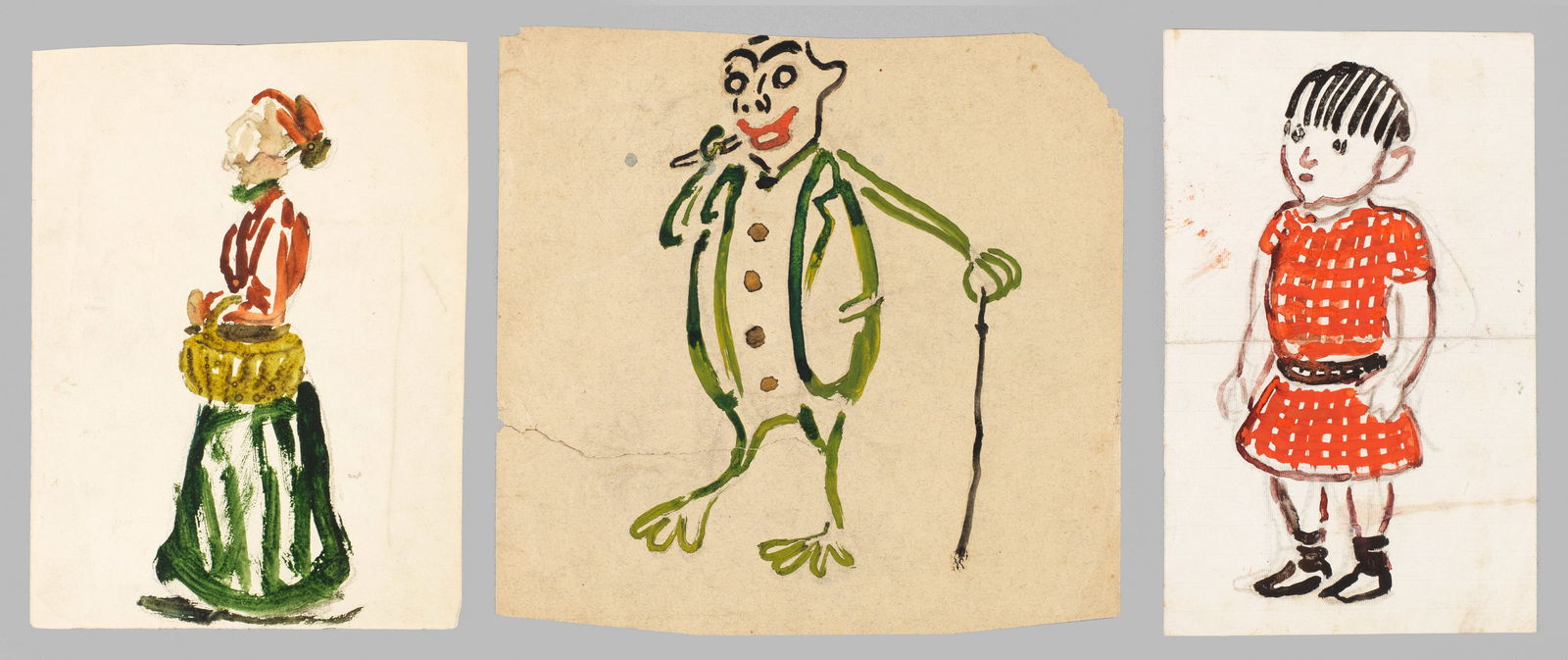 Christian Rohlfs: (1849 Niendorf - 1938 Hagen) Kollektion von drei Zeichnungen und Aquarellen für die Kinder von Karl Ernst Osthaus Die Arbeiten entstanden Anfang des 20. Jhs. in Hagen, wo der Künstler seit 1