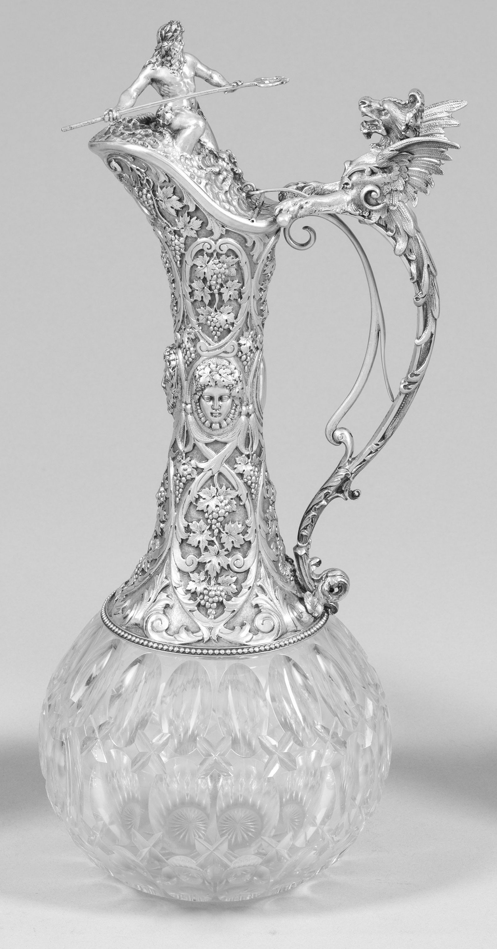 Prächtige Weinkaraffe mit Silbermontierung (1 of 1)