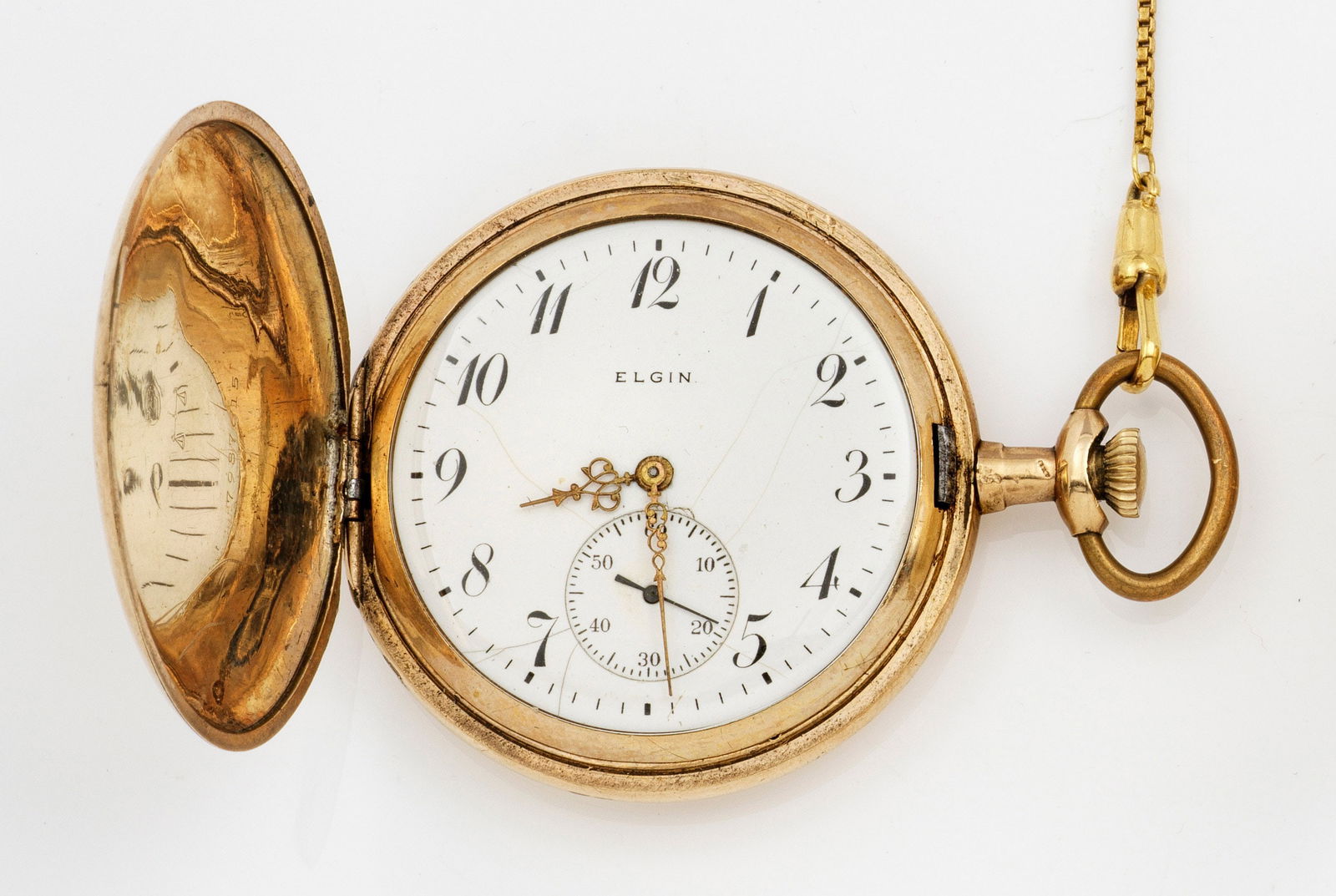 Taschenuhr von Elgin National Watch Co. mit Kette (1 of 1)