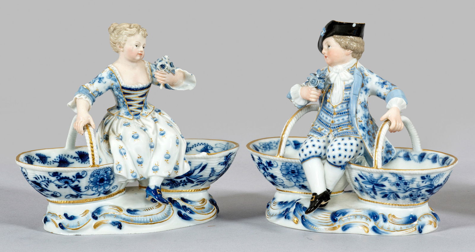 Paar figurale Gewürzschalen als Tafeldekoration (1 of 1)