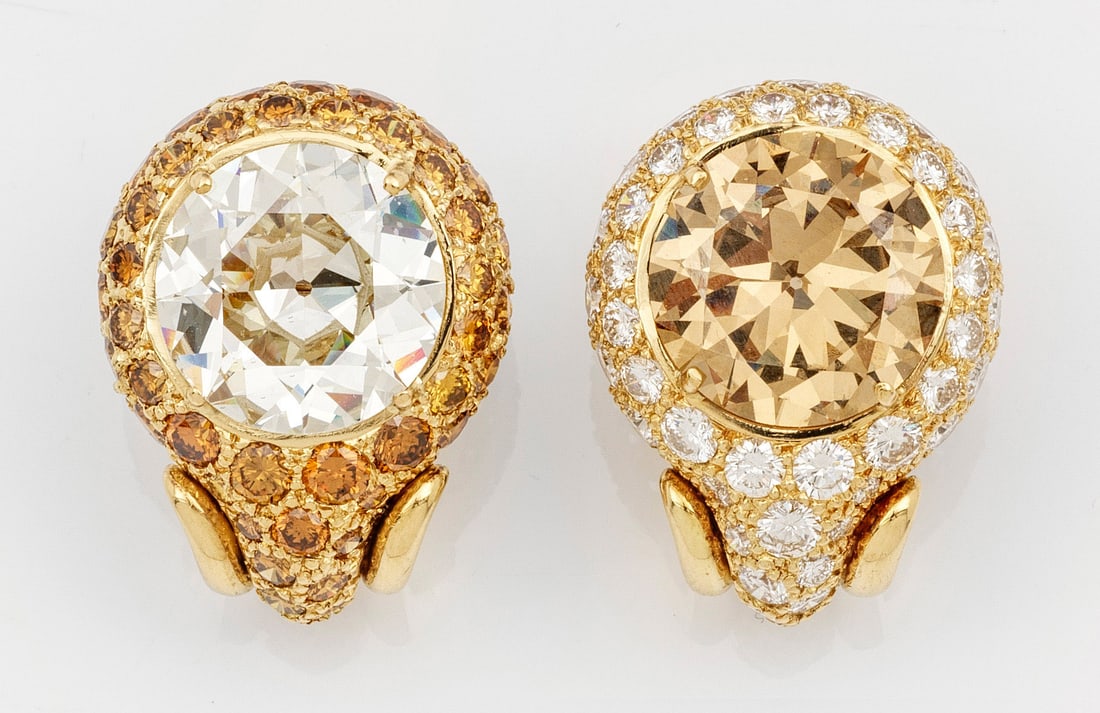 Paar herausragende Brillant-Ohrclips von Hemmerle, München (1 of 1)