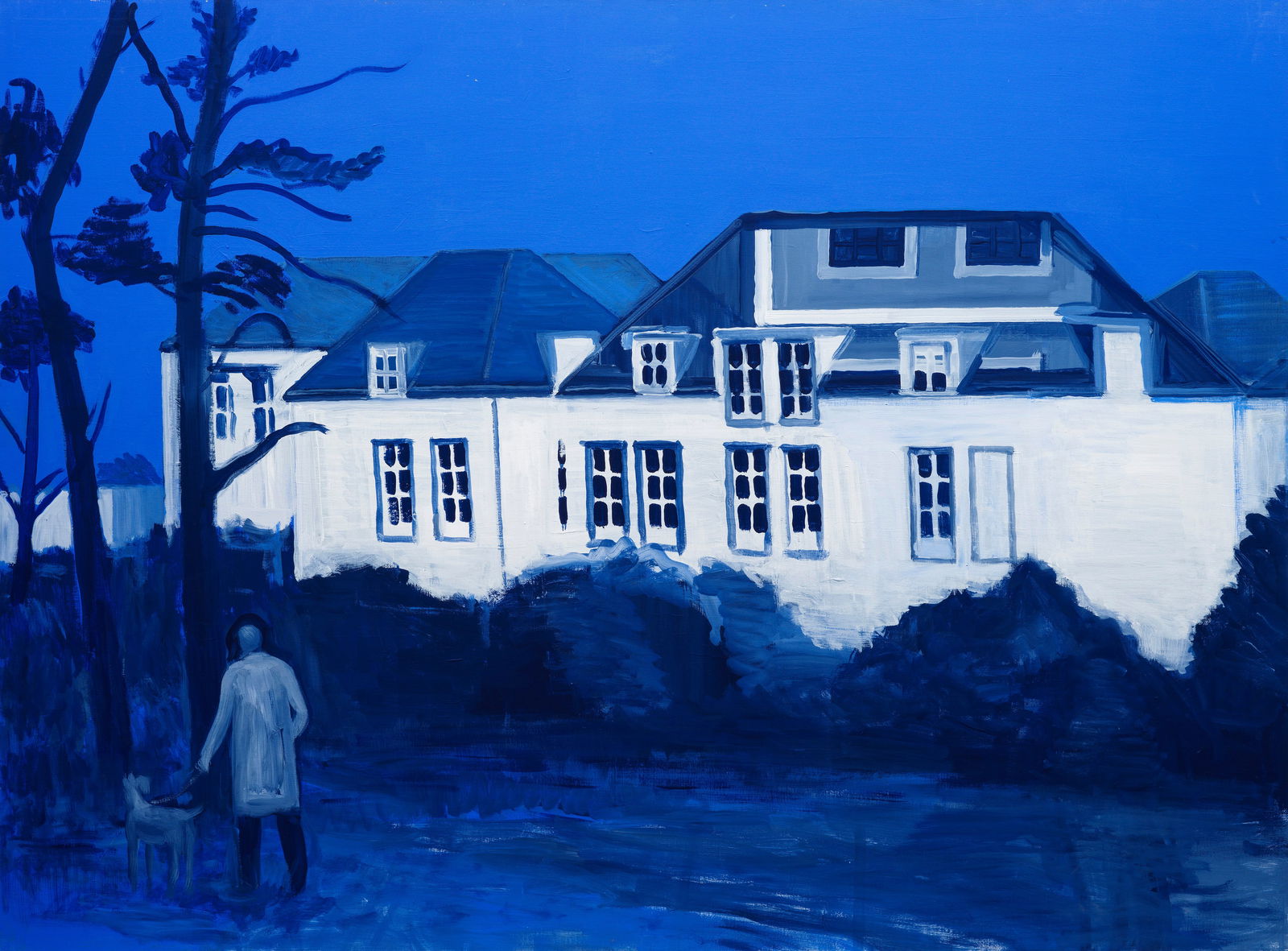 Marco Neri: (Geb. 1968 Forli/Italien. Lebt u. arbeitet in Torriana/Rimini). "Studio veterinario" (Tierarztpraxis). Originaltitel In blauen und violetten Tönen ausgeführte, charakteristische Arbeit Neris, der in