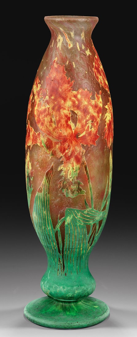 Große Jugendstil-Ziervase mit "Tulipes perroquet"-Dekor (1 of 1)