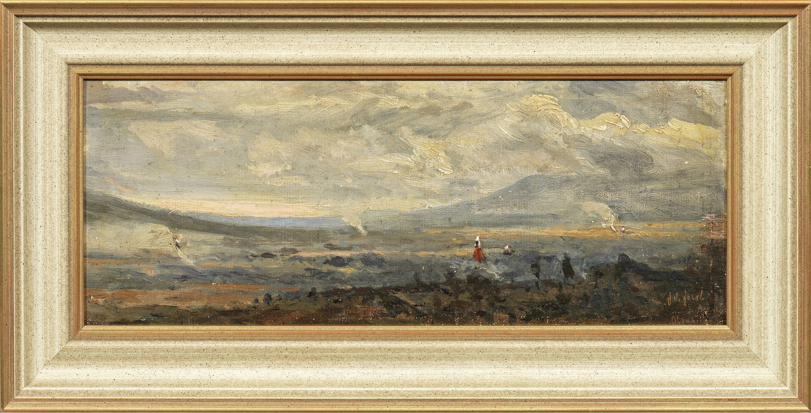 Johann Jacob: Johann Jacob (German landscape painter. Active in the 19th century) Landscape near Olevano Landscape impression influenced by Oswald Achenbach, probably captured on site with a quick, loose style and