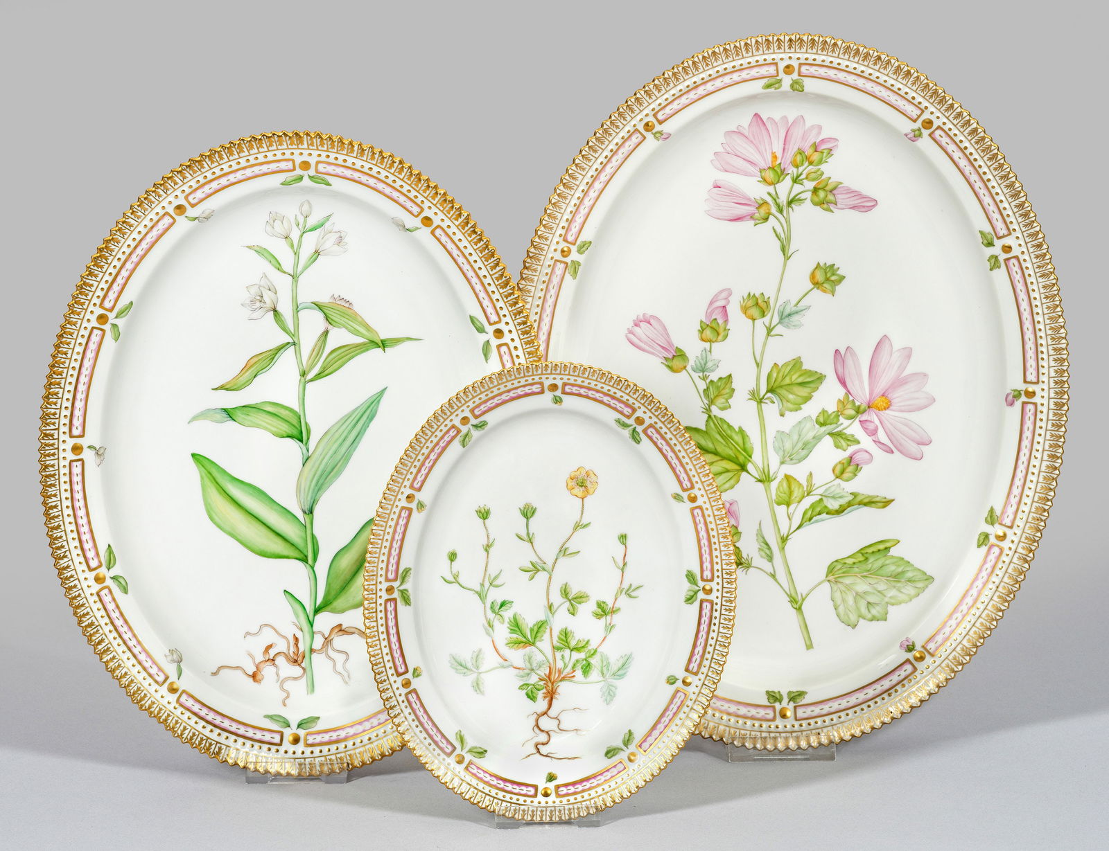 Drei "Flora Danica"-Anbietplatten (1 of 1)