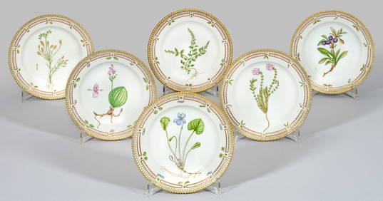 Sechs "Flora Danica"-Dessertteller (1 of 1)