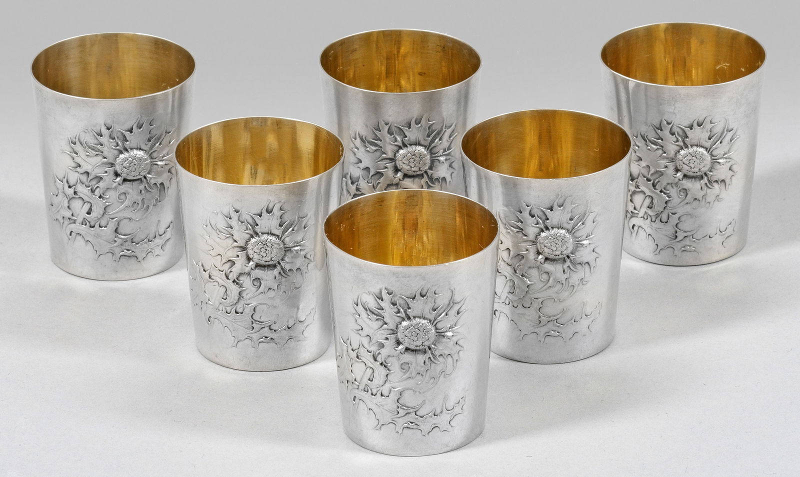 Satz von sechs Jugendstil-Schnapsbechern (1 of 1)