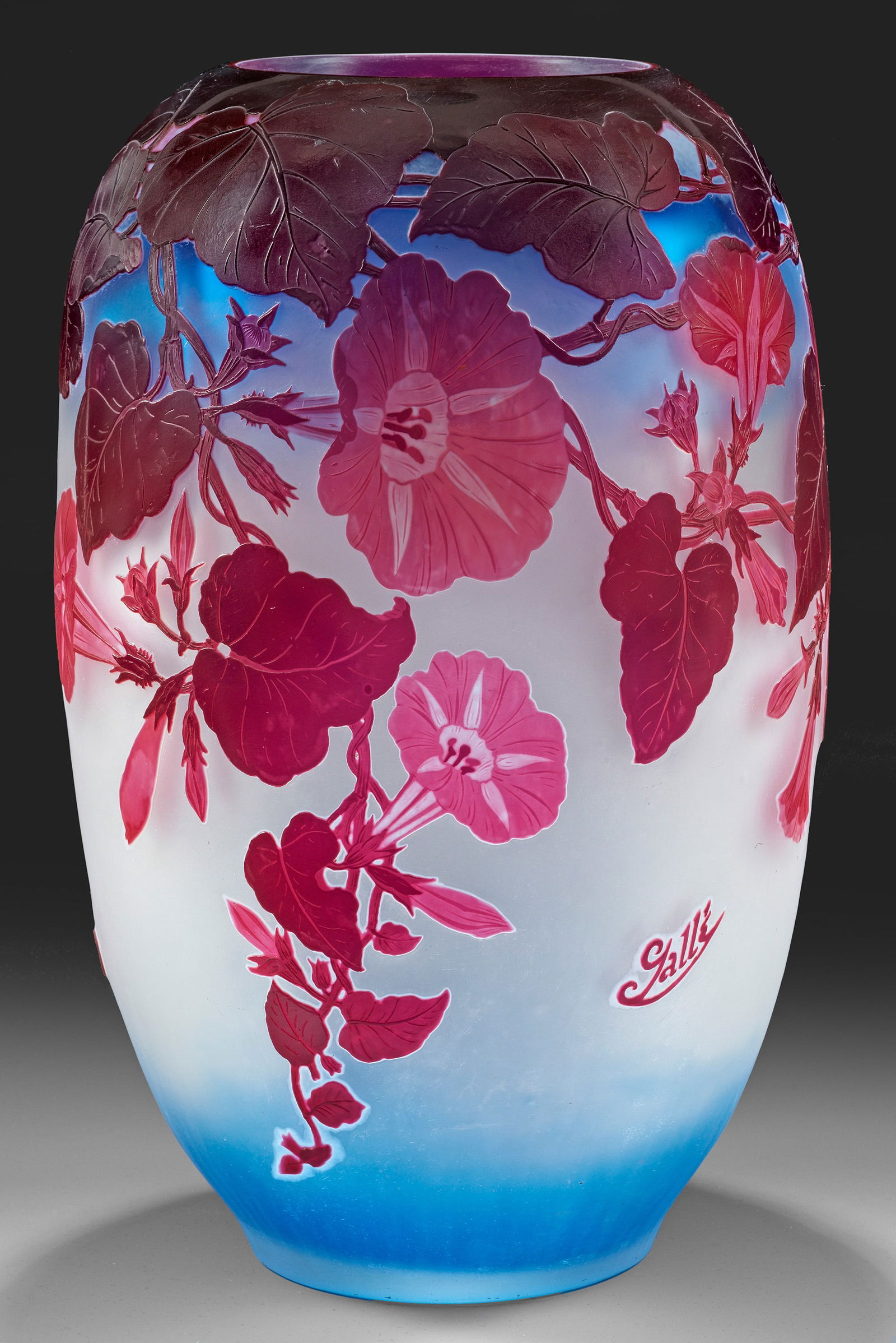 Große Ziervase mit Prunk- oder Prachtwinden-Dekor von Gallé (1 of 1)